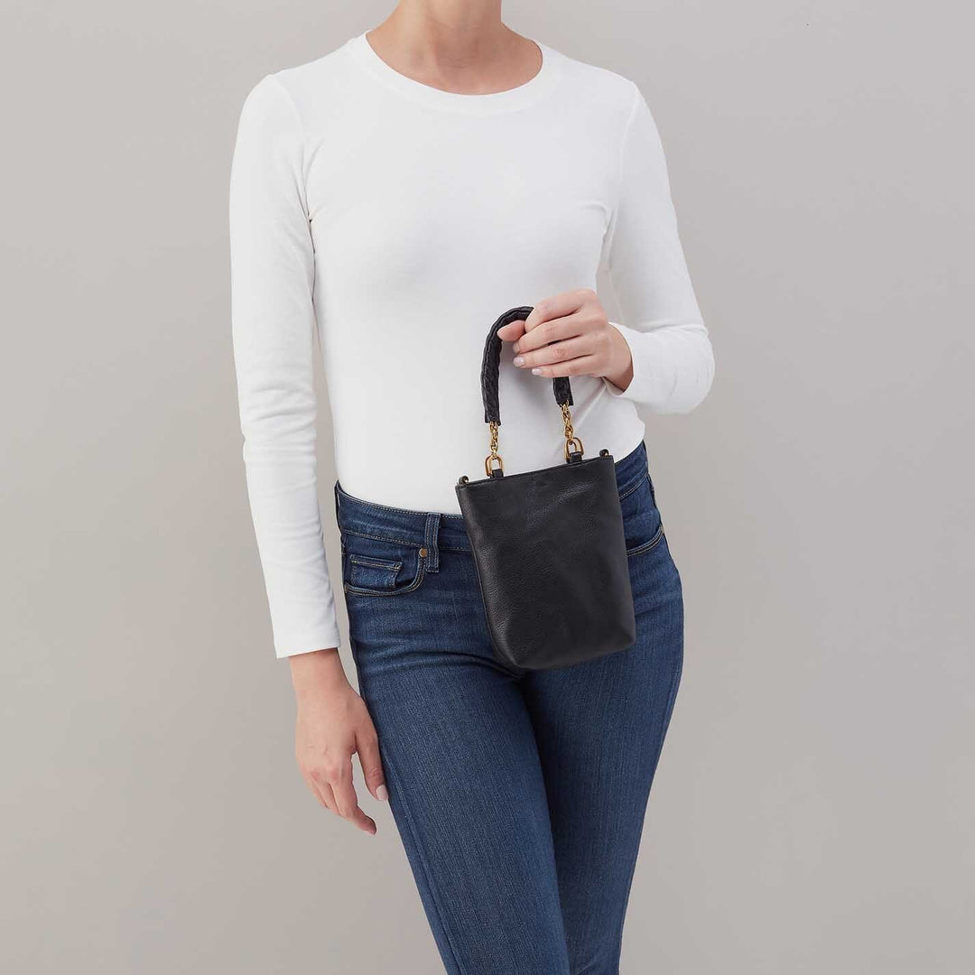 Tennessee Mini Bag - Pebbled Black Crossbody Bag Hobo 