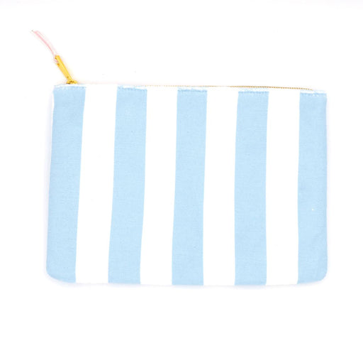 Terry Pouch - Large - Blue Stripe Cosmetic/Accessories Bags 8 Oak Lane 