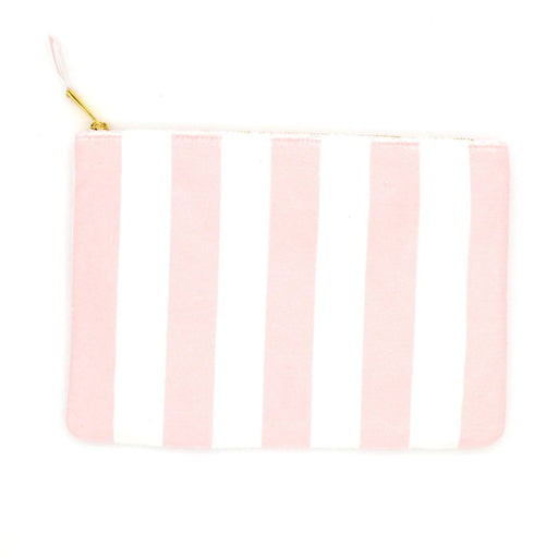 Terry Pouch - Large - Pink Stripe Cosmetic/Accessories Bags 8 Oak Lane 