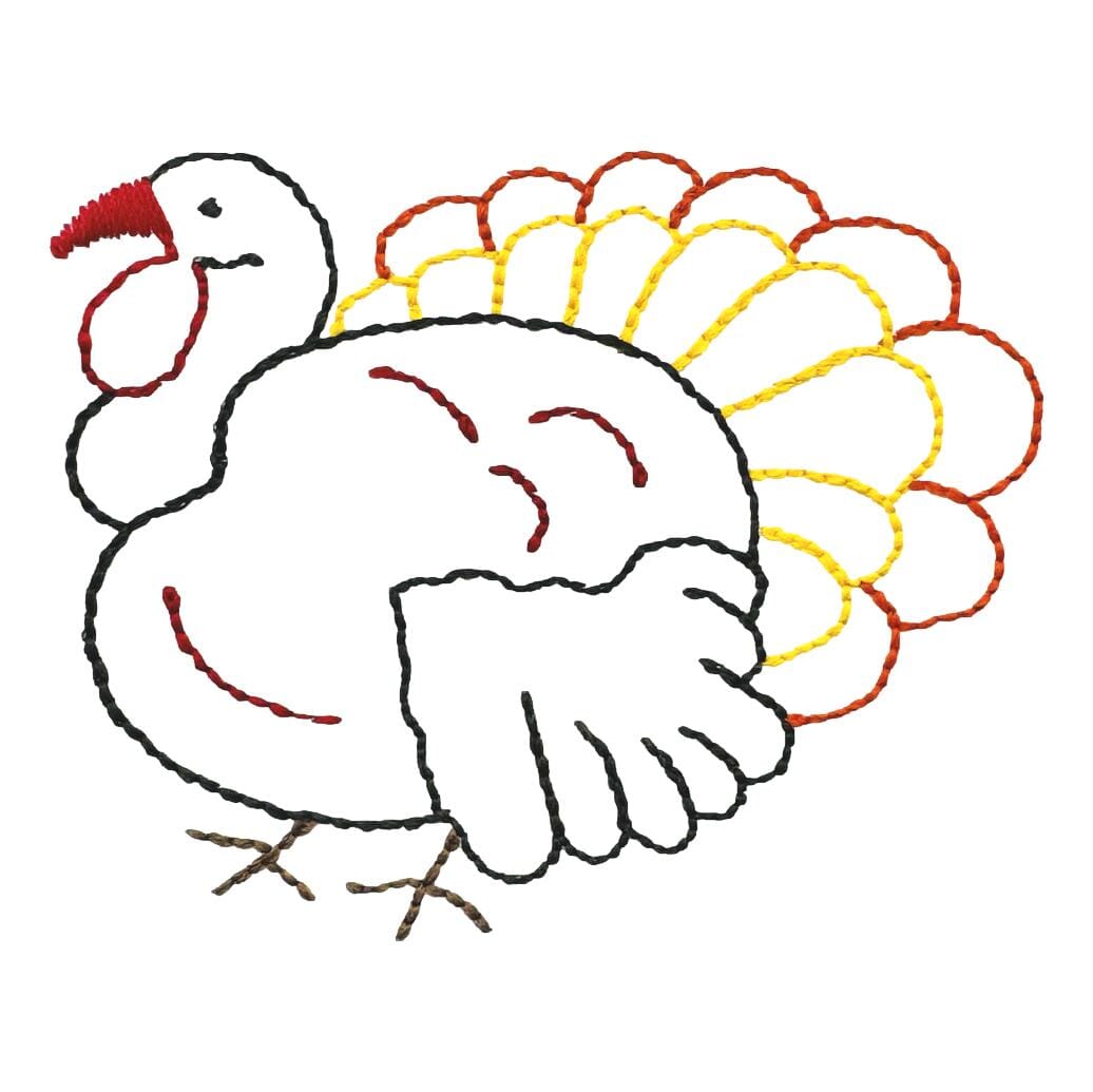 Thanksgiving Embroidery Options Holiday Embroidery The Horseshoe Crab Turkey Vintage 