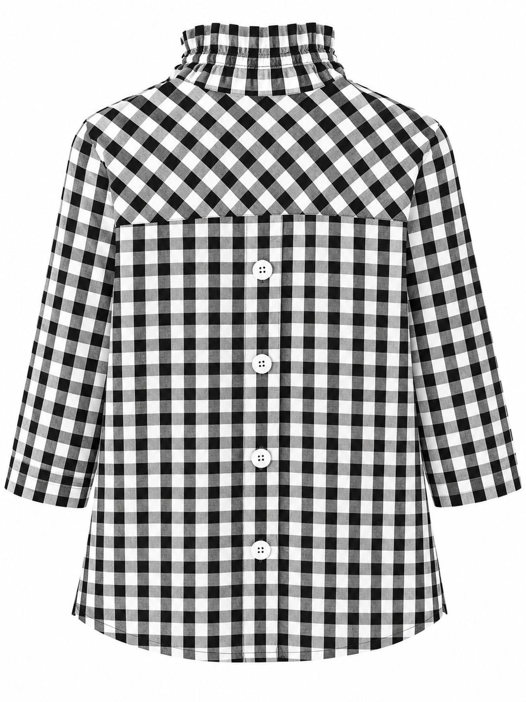 The Beach House Blouse - Black Check Womens Shirt Diane Bailey 