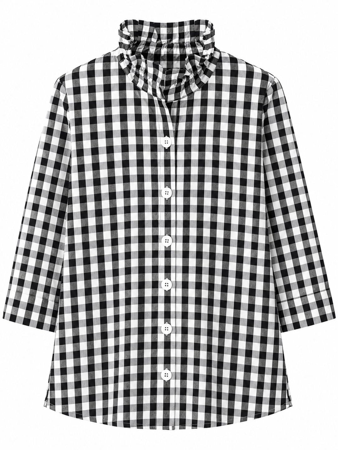 The Beach House Blouse - Black Check Womens Shirt Diane Bailey 