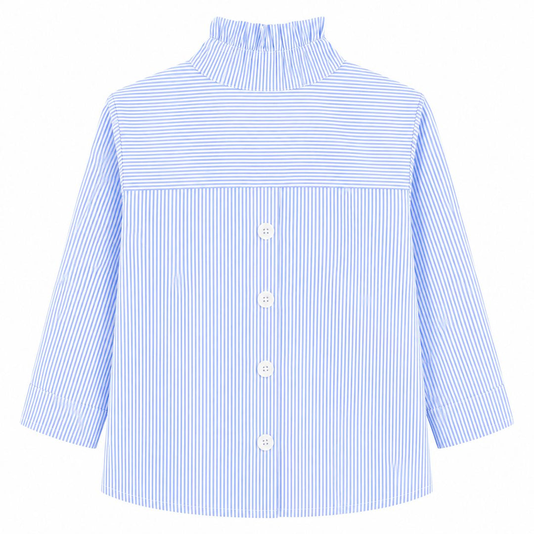 The Beach House Blouse - Blue Stripes Womens Shirt Diane Bailey 