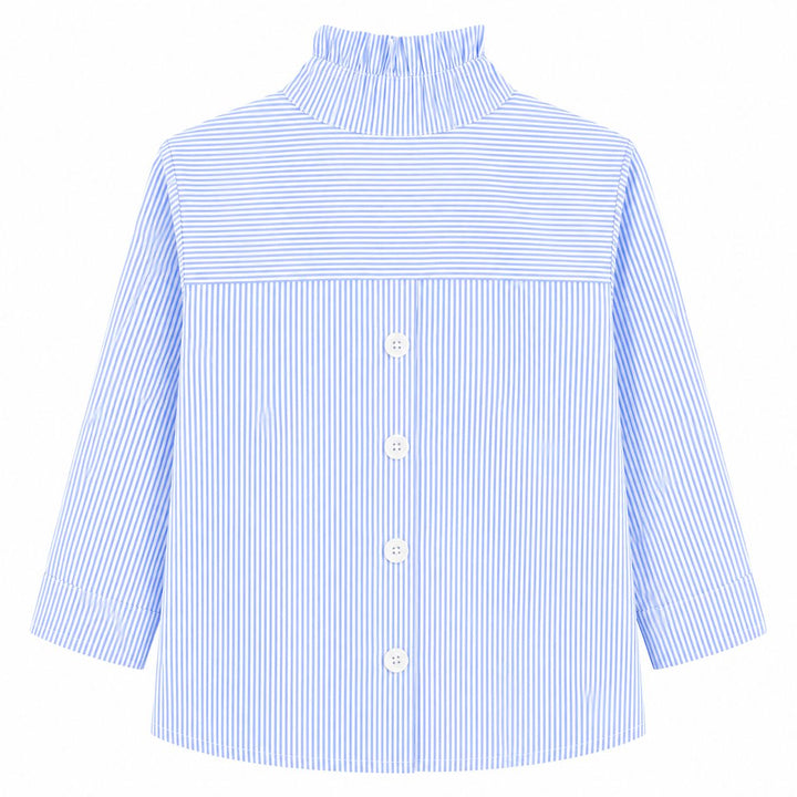 The Beach House Blouse - Blue Stripes Womens Shirt Diane Bailey 