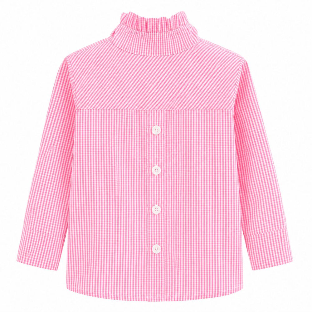 The Beach House Blouse - Pink Check Womens Shirt Diane Bailey 