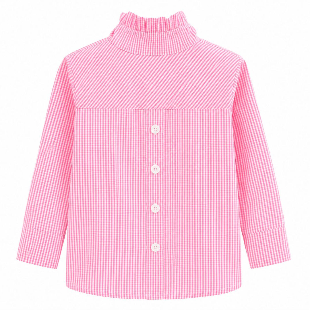 The Beach House Blouse - Pink Check Womens Shirt Diane Bailey 