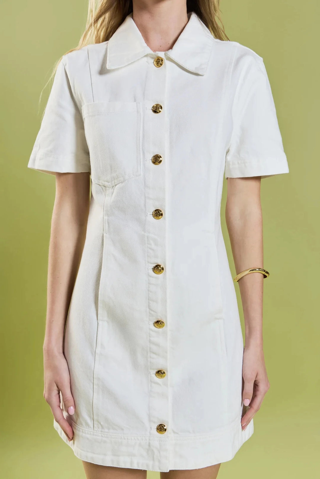 The Classic Denim Mini Dress Womens Dress English Factory 