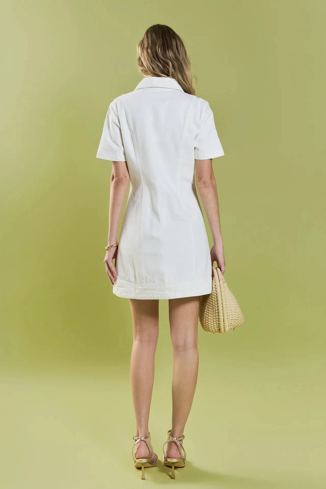 The Classic Denim Mini Dress Womens Dress English Factory 