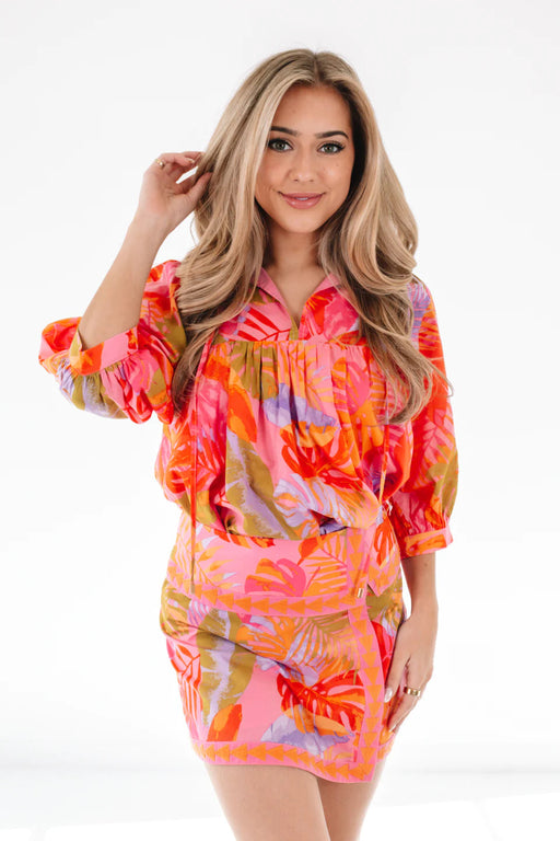 The Eden Puff Sleeve Tunic Womens Shirt J Marie Collections 