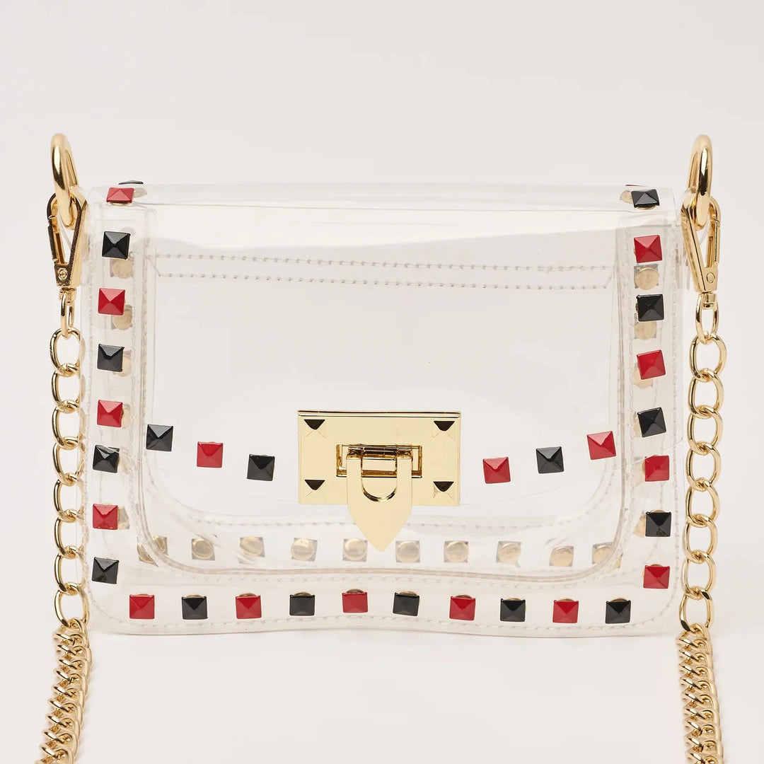 The Jackie Clear - Black and Red Purse Clearly Handbags 