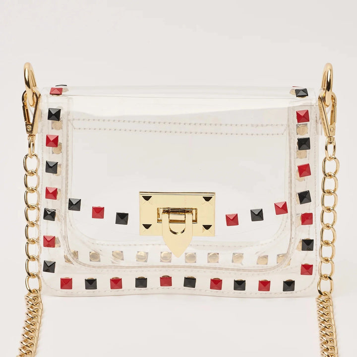 The Jackie Clear - Black and Red Purse Clearly Handbags 