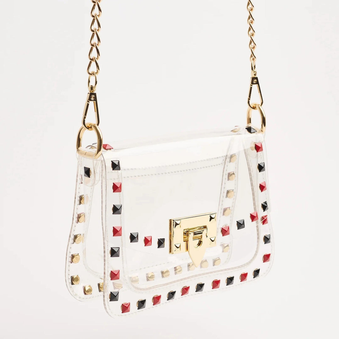 The Jackie Clear - Black and Red Purse Clearly Handbags 