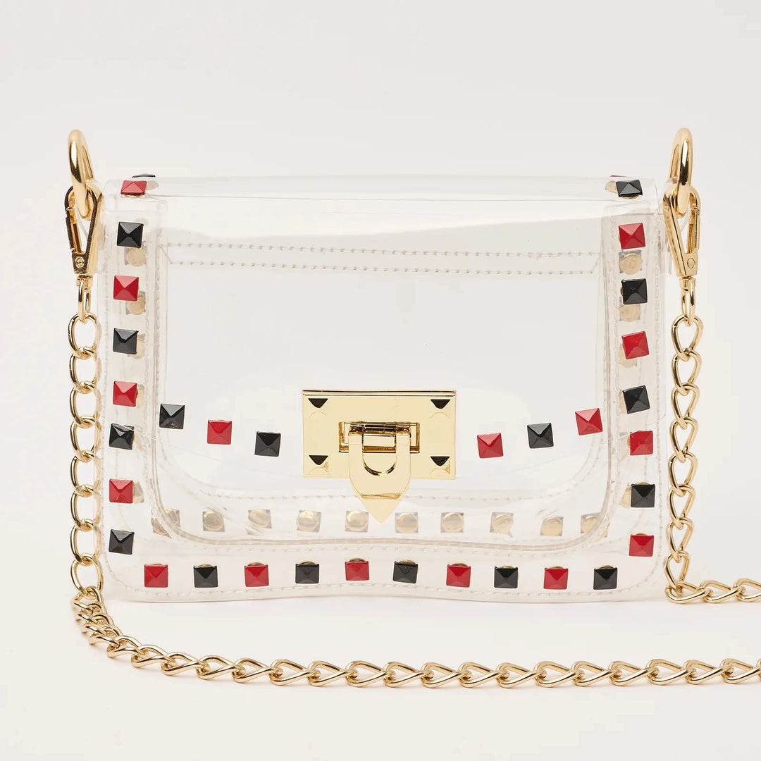 The Jackie Clear - Black and Red Purse Clearly Handbags 