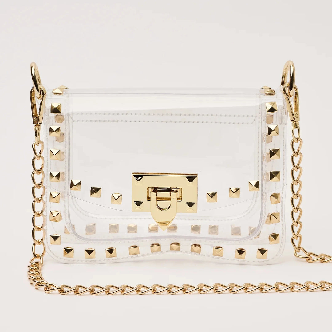The Jackie Clear - Gold Purse Clearly Handbags 