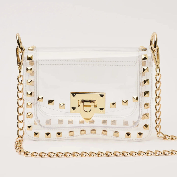 The Jackie Clear - Gold Purse Clearly Handbags 