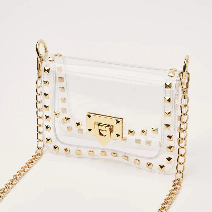 The Jackie Clear - Gold Purse Clearly Handbags 