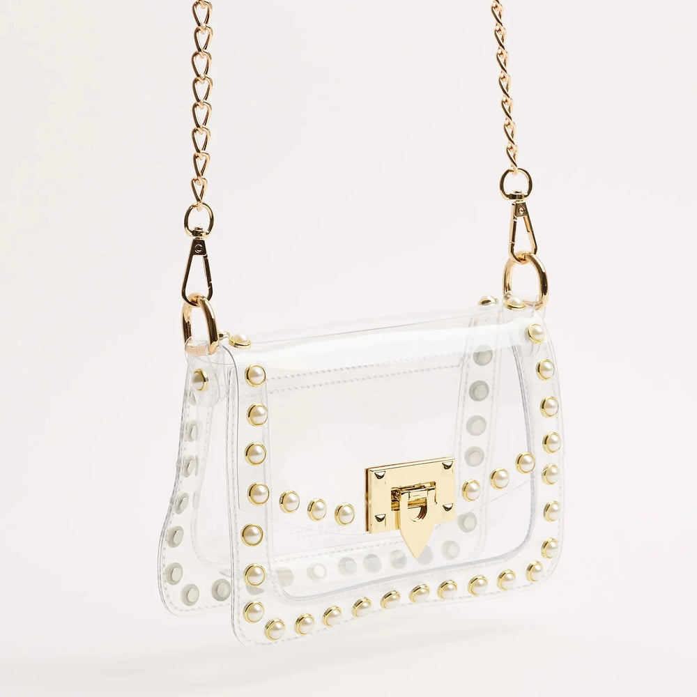 The Jackie Clear - Pearl Purse Clearly Handbags 