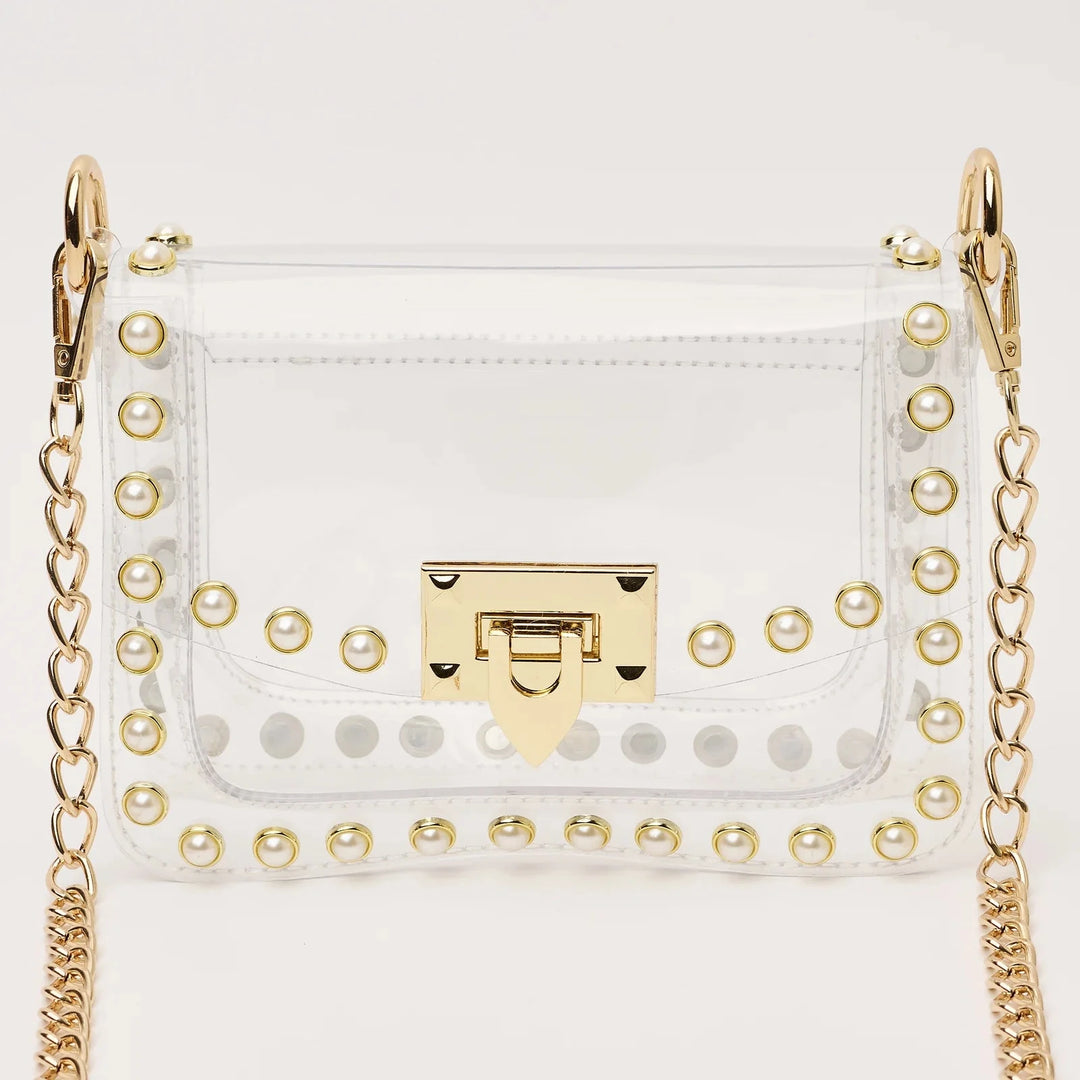 The Jackie Clear - Pearl Purse Clearly Handbags 