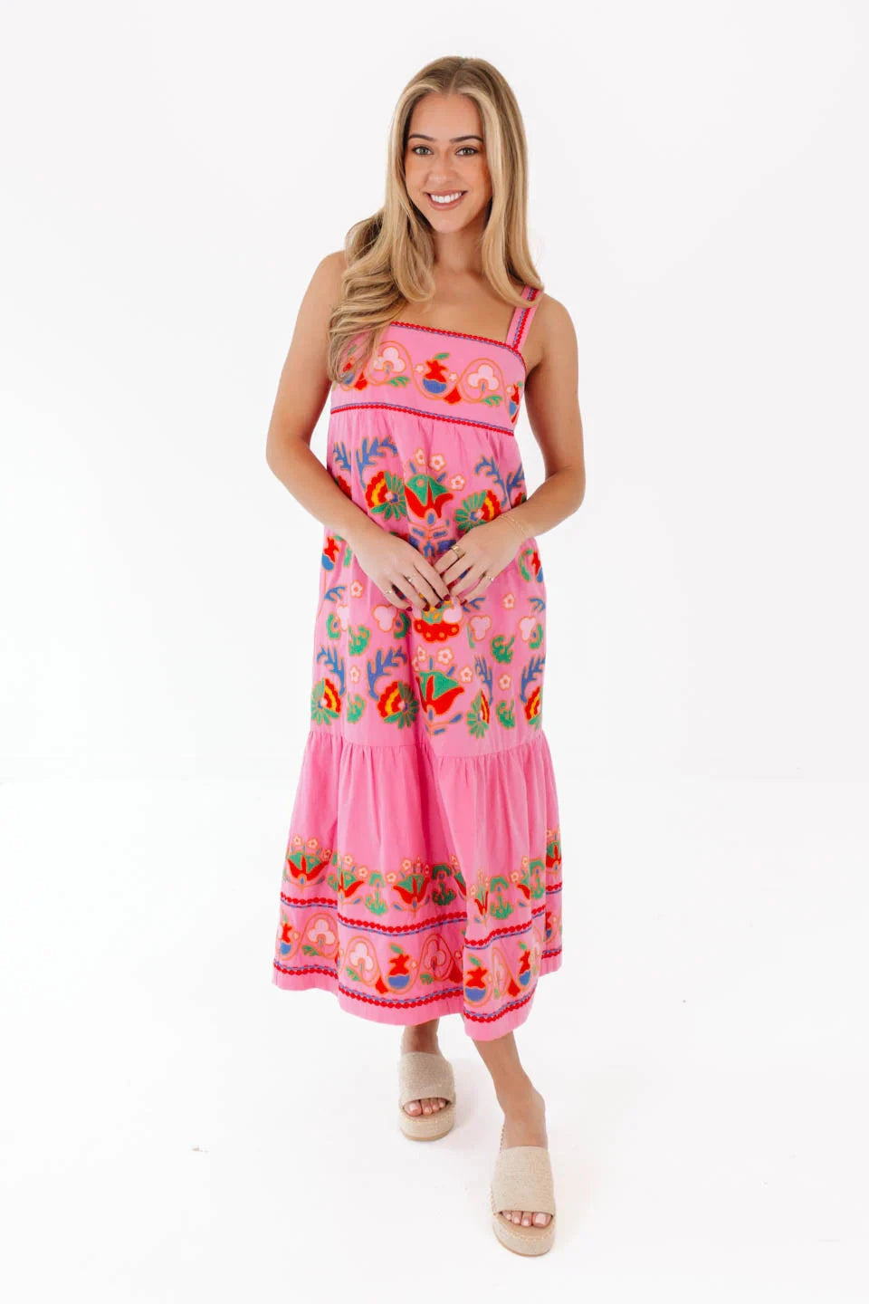 The Landon Midi Dress - Hot Pink Womens Dress J Marie Collections 