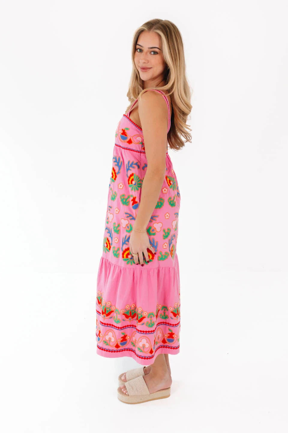 The Landon Midi Dress - Hot Pink Womens Dress J Marie Collections 