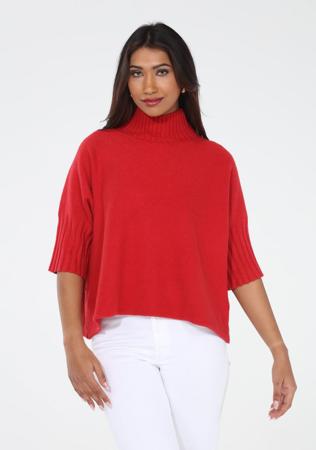 The Maple Turtleneck Sweater - Red Womens Sweater Rain and Rose 