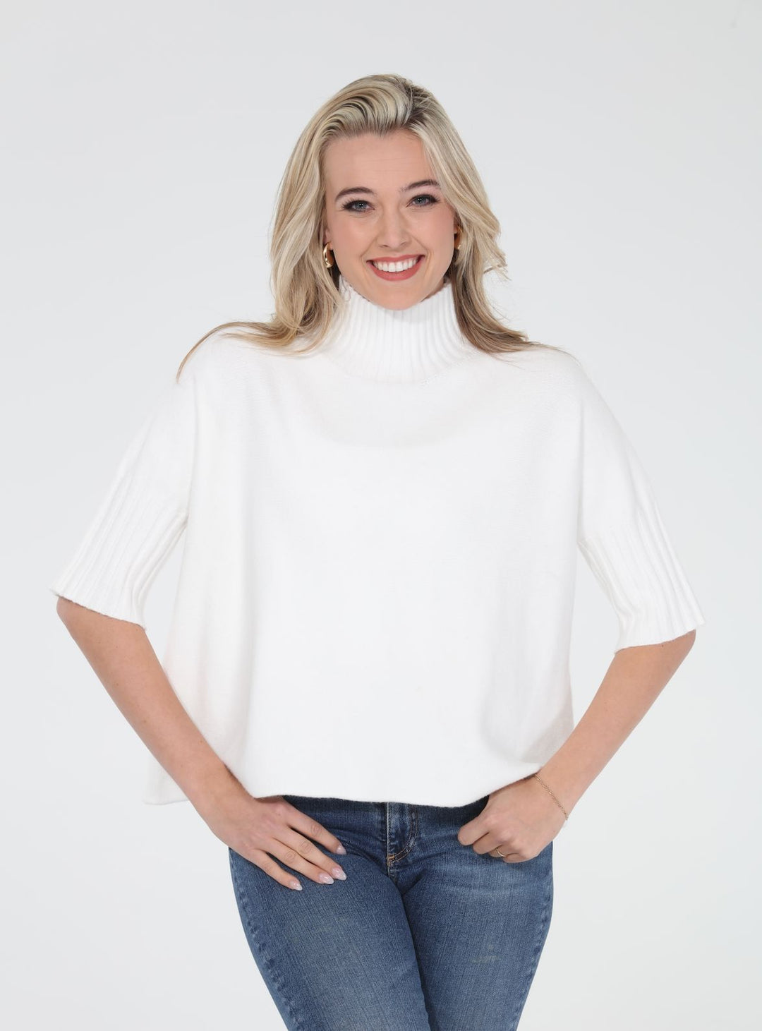 The Maple Turtleneck Sweater - White Womens Sweater Rain and Rose 