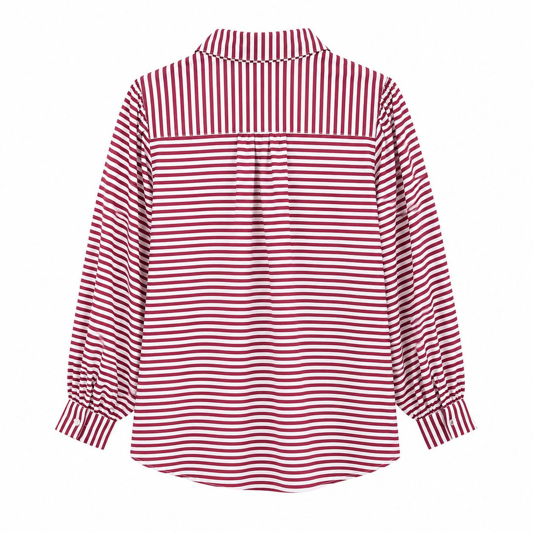 The Maye Blouse - Red Stripe Womens Shirt Diane Bailey 