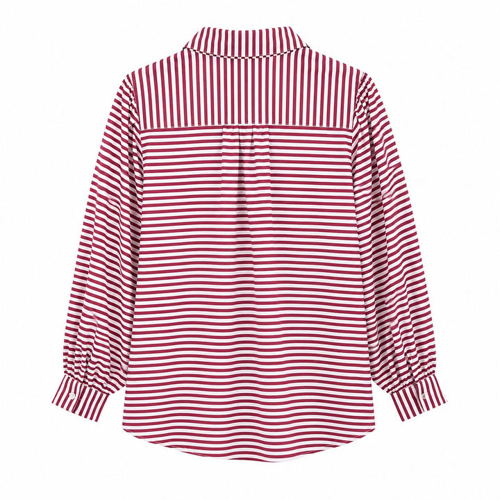 The Maye Blouse - Red Stripe Womens Shirt Diane Bailey 