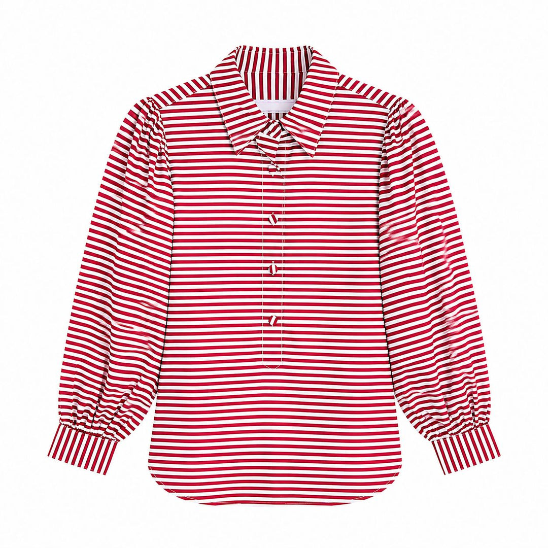 The Maye Blouse - Red Stripe Womens Shirt Diane Bailey 