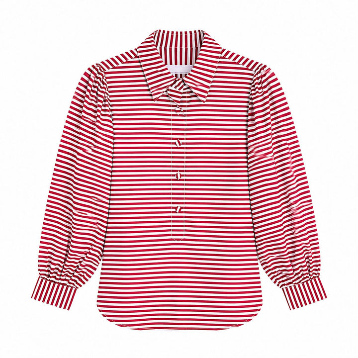 The Maye Blouse - Red Stripe Womens Shirt Diane Bailey 