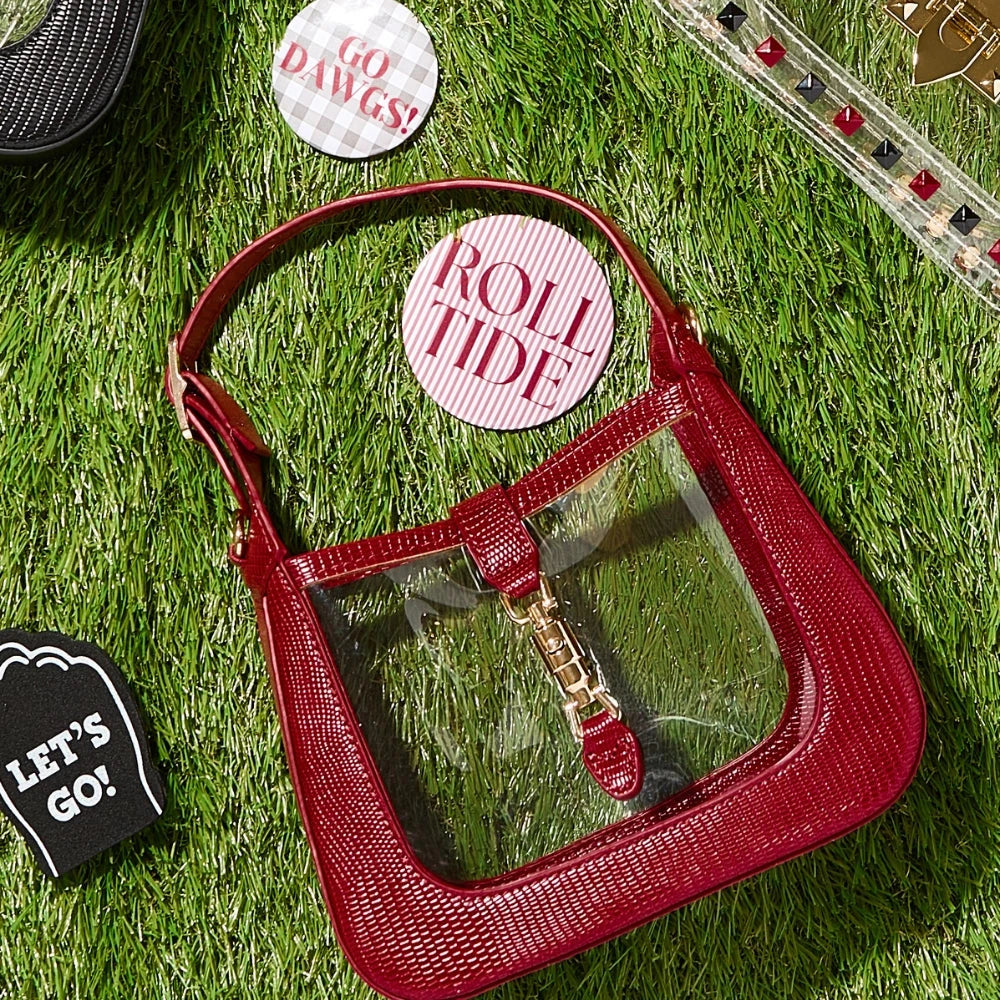 The Paige Red Stadium Bag Purse Clearly Handbags 