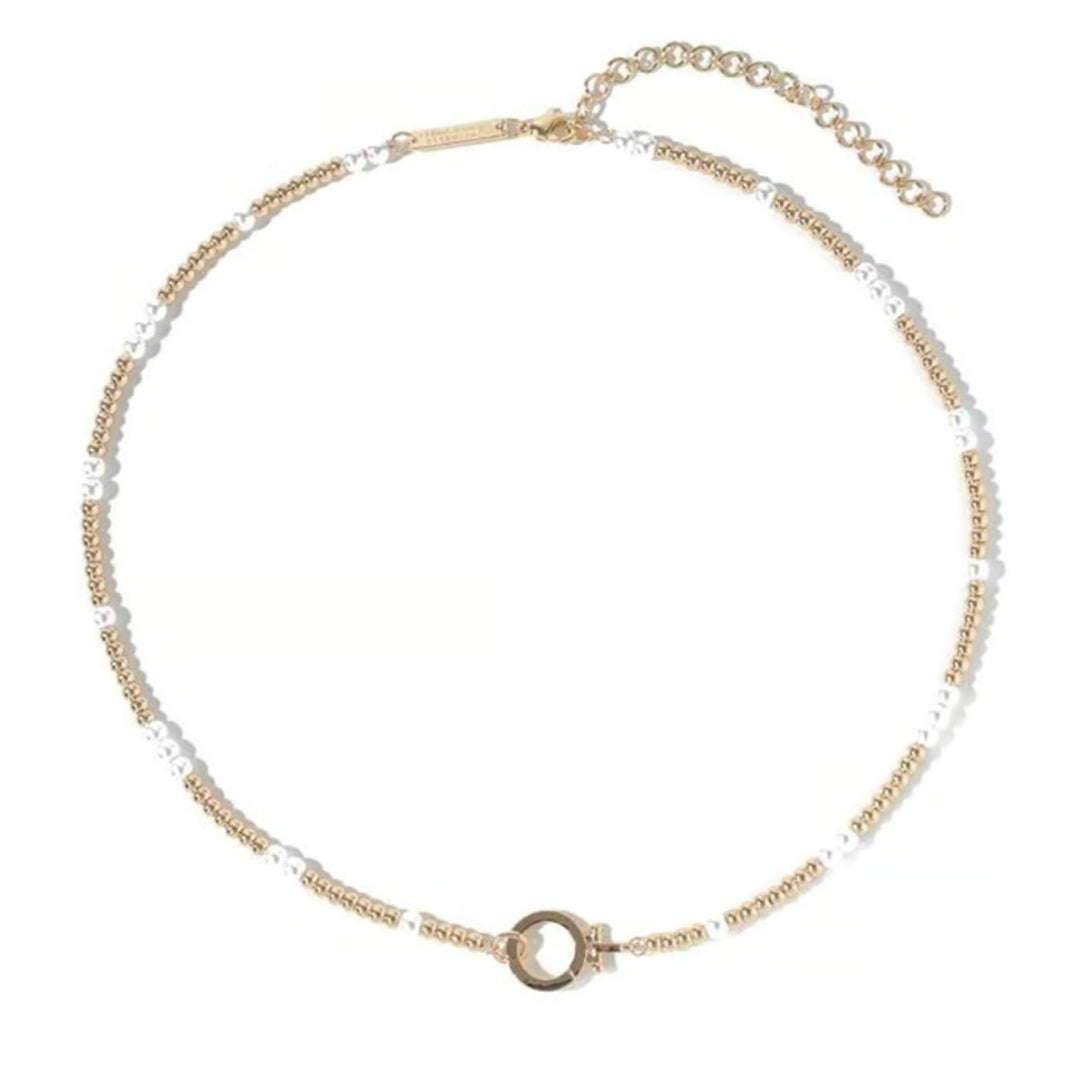 Thea Medium Beaded Necklace - Pearl Womens Necklace Michelle McDowell 