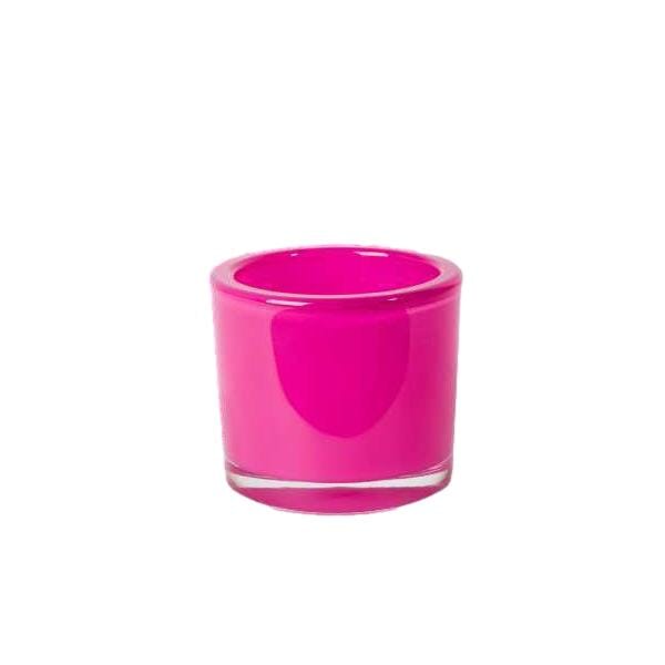 Thick Cylinder Colored Vases - Small Vase Canpol Hot Pink 