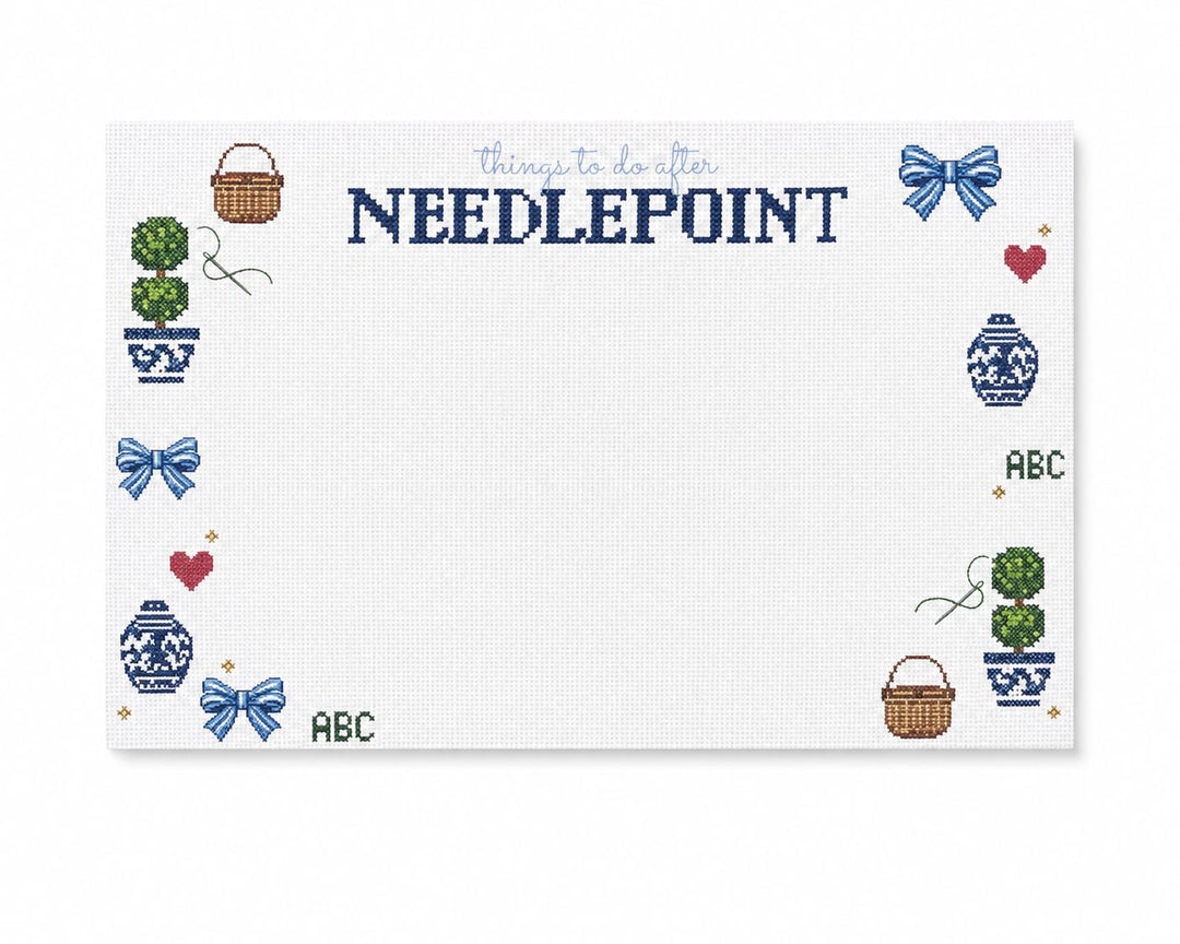 Things To Do After Needlepoint Slab Notepad Notebooks & Notepads WH Hostess 