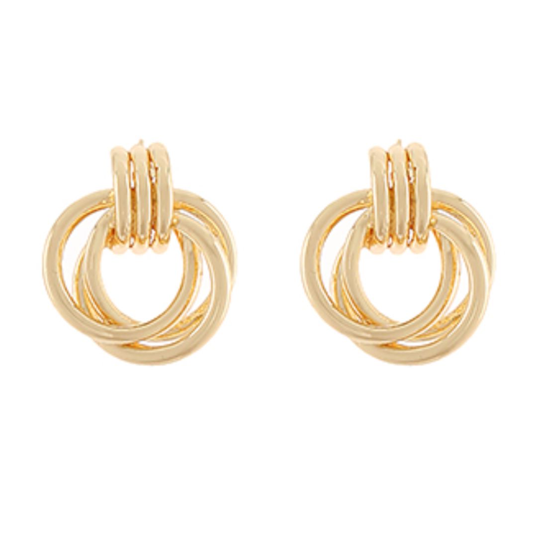 Three-Strand Gold Earrings Womens Earrings Golden Stella 