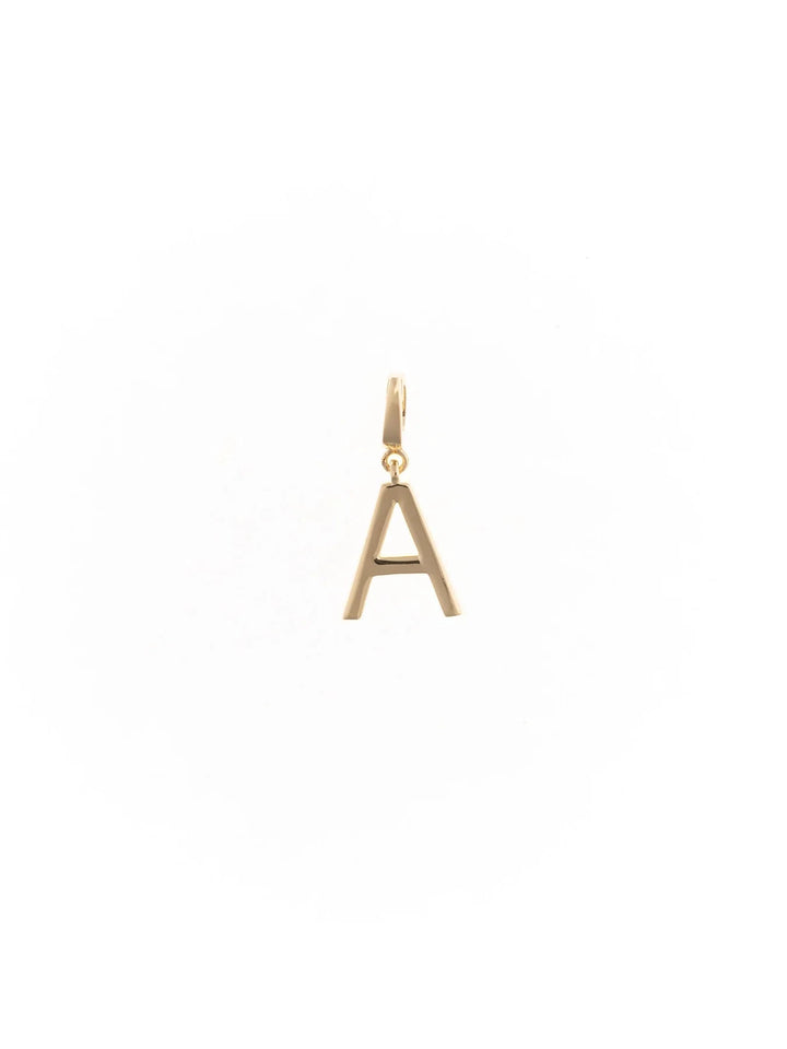 Tia Gold Initial Charm Necklace Charm Michelle McDowell A 