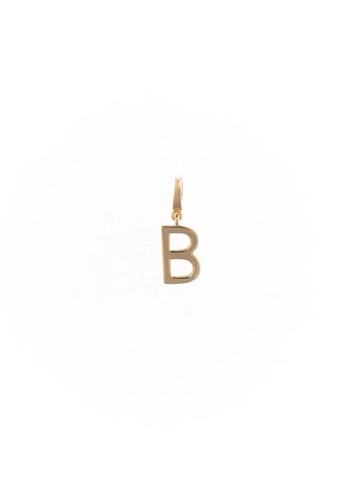 Tia Gold Initial Charm Necklace Charm Michelle McDowell B 