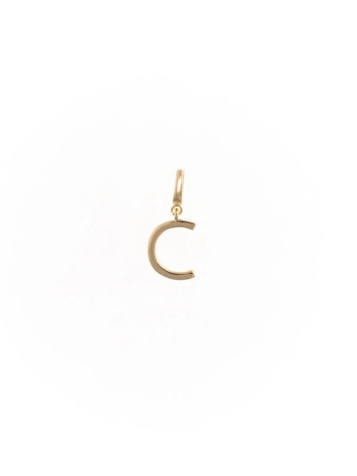 Tia Gold Initial Charm Necklace Charm Michelle McDowell C 