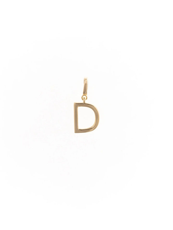 Tia Gold Initial Charm Necklace Charm Michelle McDowell D 