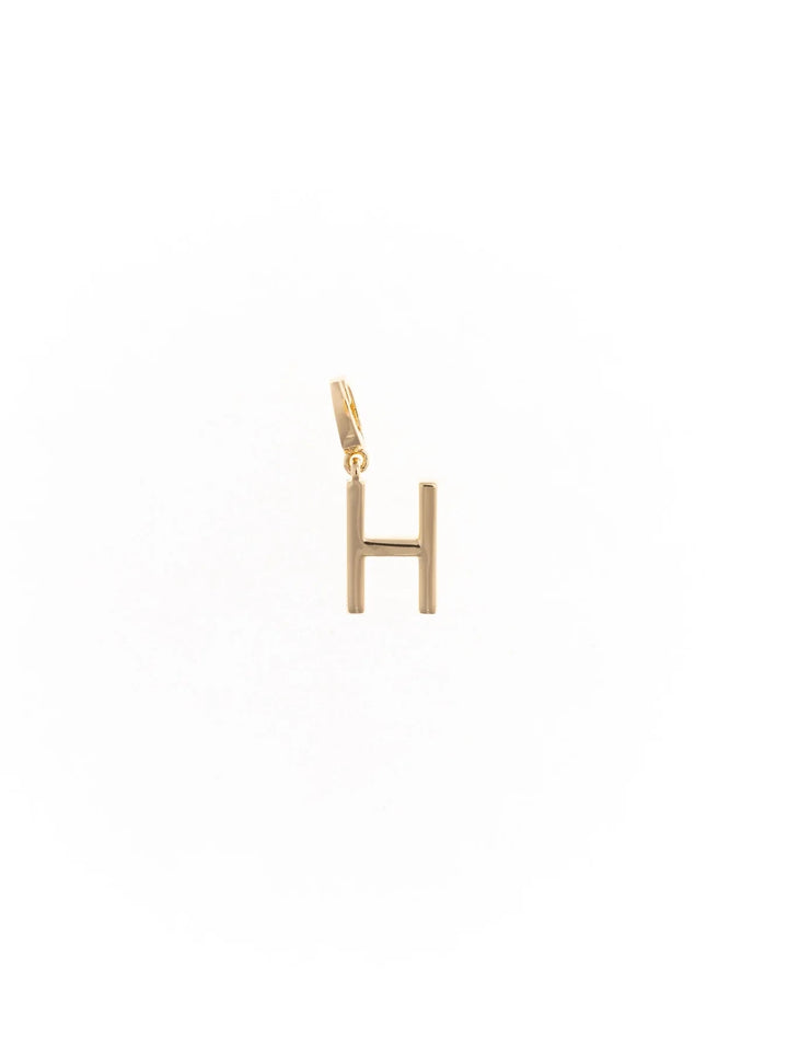 Tia Gold Initial Charm Necklace Charm Michelle McDowell H 