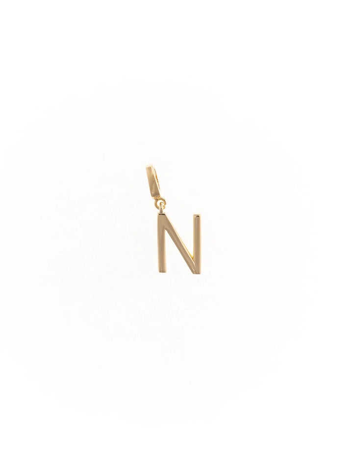 Tia Gold Initial Charm Necklace Charm Michelle McDowell N 