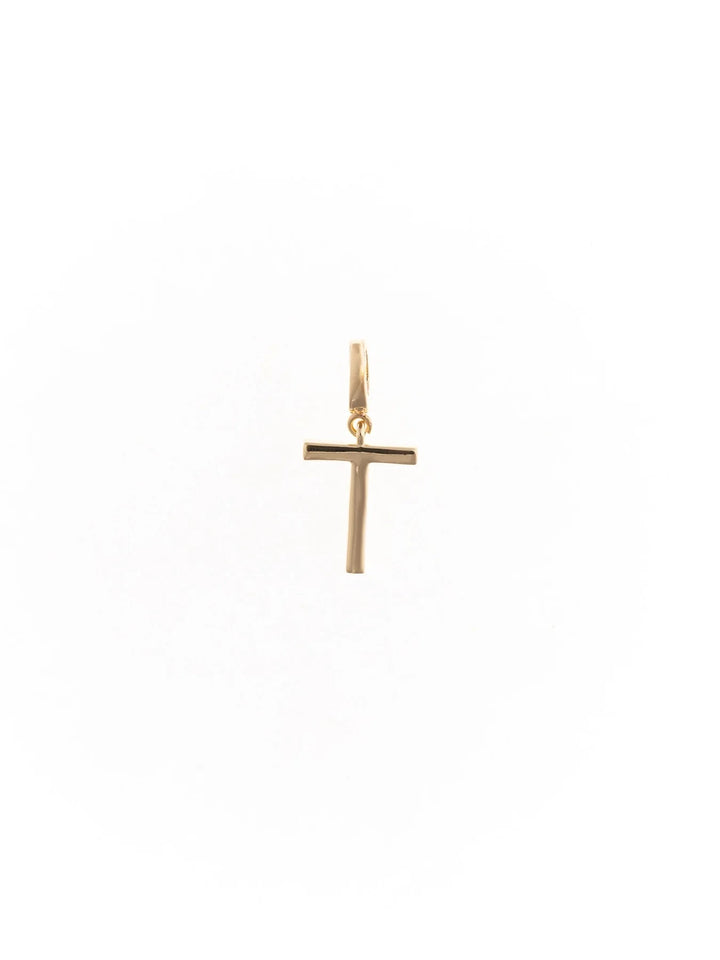 Tia Gold Initial Charm Necklace Charm Michelle McDowell T 