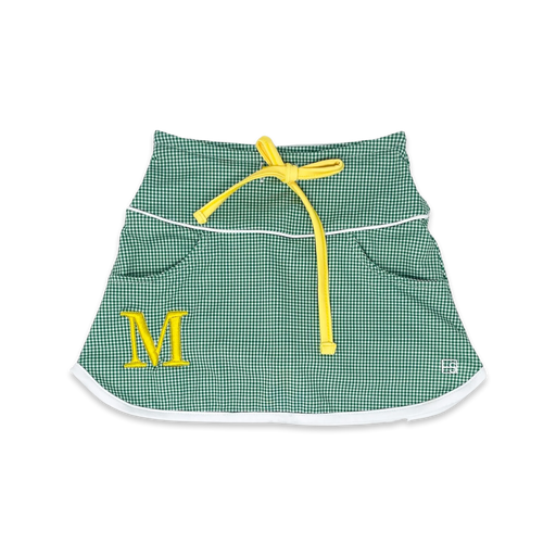 Tiffany Skort - Augusta Green Mini Gingham, Luscious Lemonade Girl Skirt Set Athleisure 