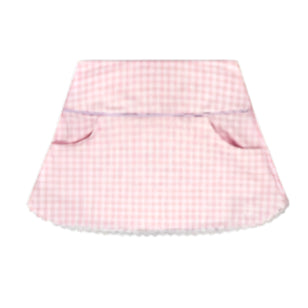 Tiffany Skort - Cotton Candy Pink Check, Petal Purple Girl Skirt Set Athleisure 