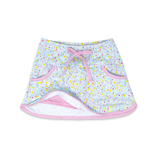 Tiffany Skort - Itsy Bitsy Floral, Cotton Candy Pink Girl Skirt Set Athleisure 