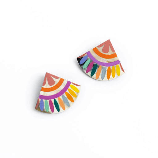 Tile Earrings - Rainbow Womens Earrings Sunshine Tienda 
