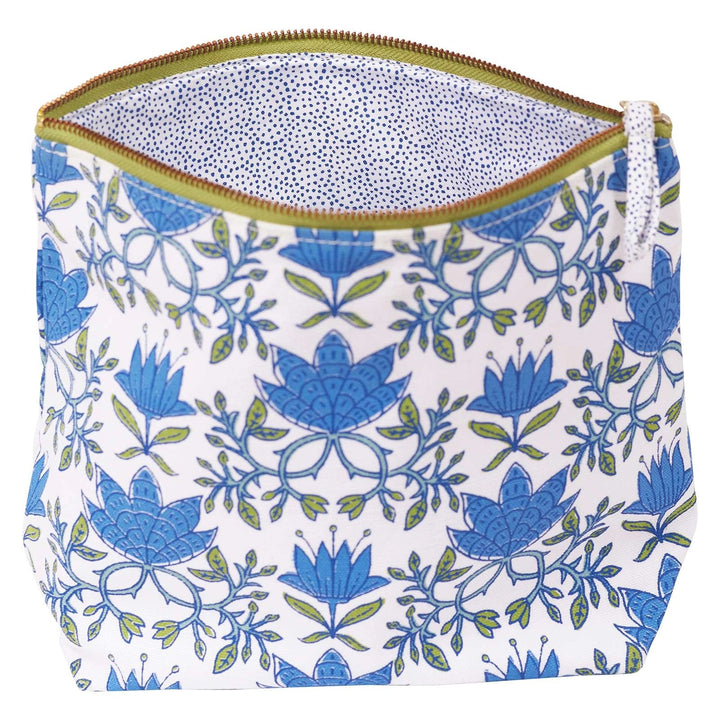 Tilly Blue Green Pouch Large Gift Bag Rock Flower Paper 