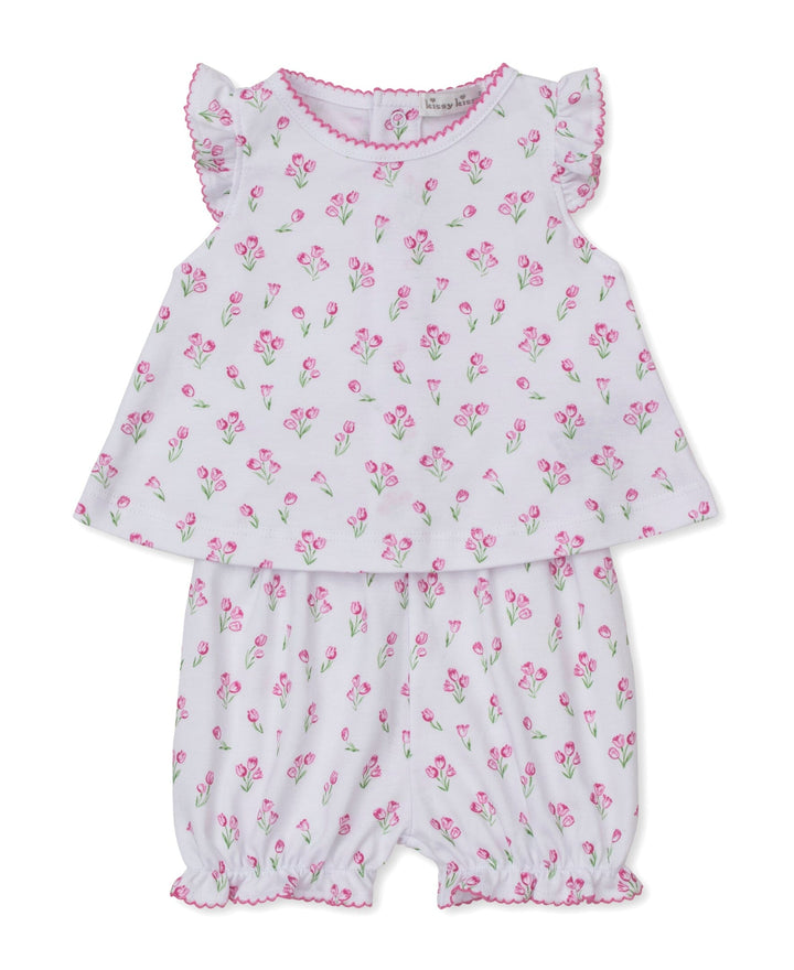 Timeless Tulips Sunsuit Set Girl Bloomer Set Kissy Kissy 
