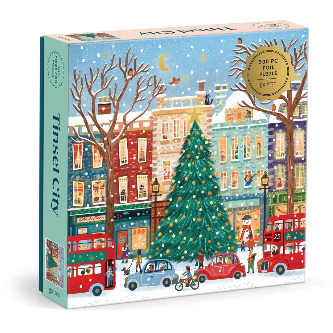 Tinsel City 500 Piece Foil Puzzle Puzzle Chronicle Books 