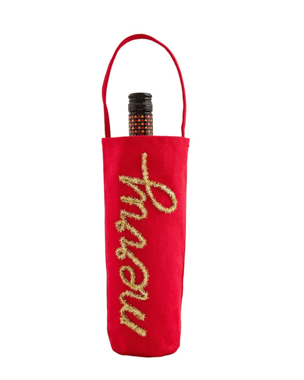 Tinsel & Sequin Wine Bags Gift Bag MudPie Merry 